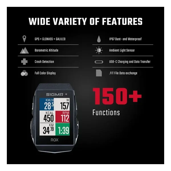 Kilometre Saati Rox 11.1 Evo GPS Hr Set Sigma - Görsel 6
