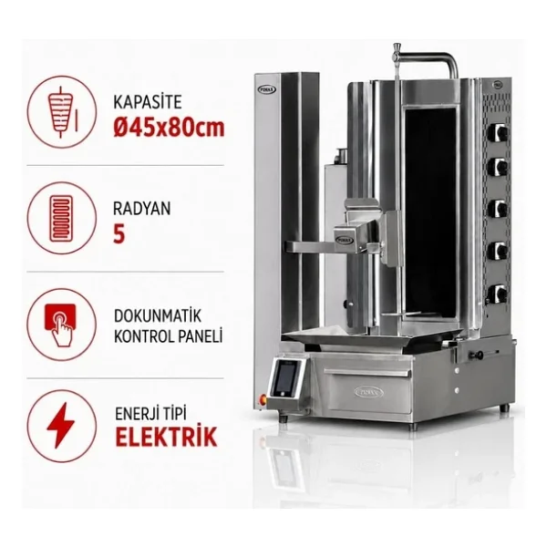 Pimak Robot Döner Makinaları 5 Radyanlı Elektrikli - Görsel 4