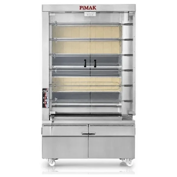 Pimak Kollu Piliç Makinesi 6 Şiş 30 Piliç Tüplü - Görsel 4