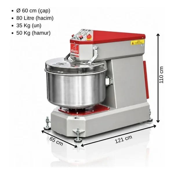 Boğaziçi Bsh-50 Spiral Hamur Yoğurma Makinesi - Görsel 5