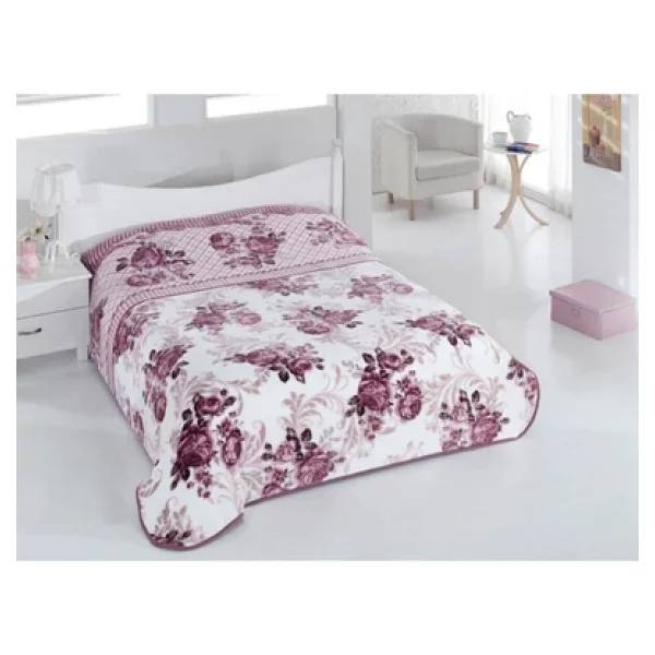 Sarar Polyester Tek Kişilik Gül Kurusu Battaniye(İNCE 1.8 KG) - Görsel 2