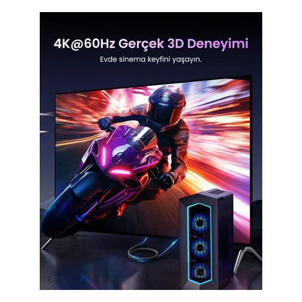 Ugreen 15774 2 M Displayport To Hdmı Dönüştürücü - Görsel 5