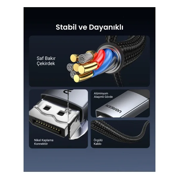 Ugreen 15774 2 M Displayport To Hdmı Dönüştürücü - Görsel 8