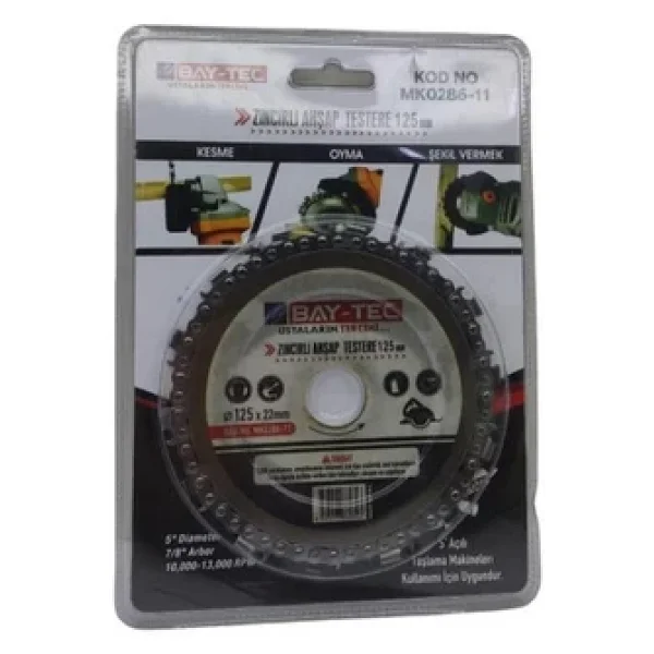 Baytec Bay-Tec Zincirli Ahşap Testere 125x22 Mm Mk0286-11 - Görsel 3