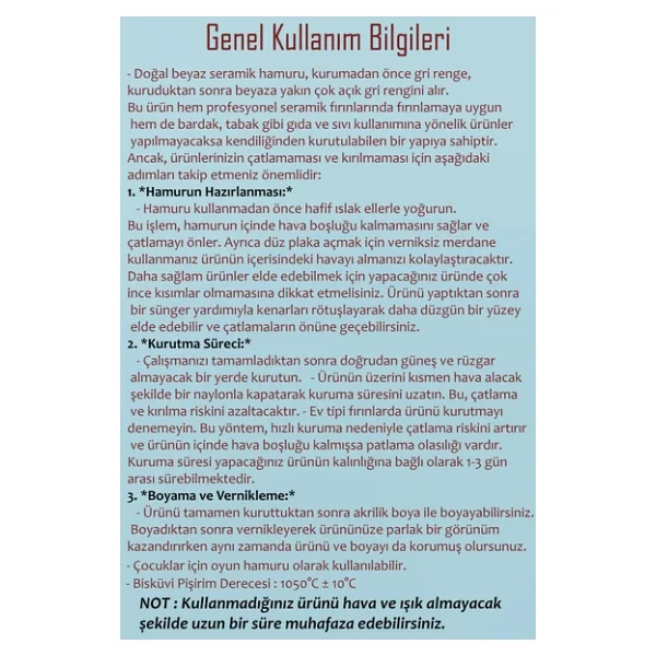 Beyaz Seramik Hamuru 6 Kg Kil Seramik Çamuru - Görsel 2