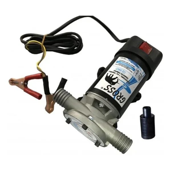 Gross 12 Volt Vakumlu Sıvı Aktarım 1"Mazot Su Süt Pompası Kendinden Emişli - Görsel 4