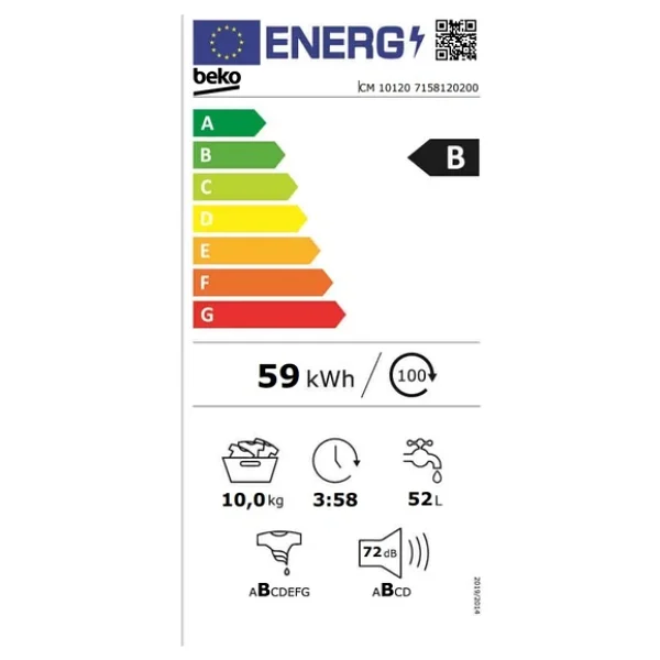 Beko Cm 10120 1200 Devir 10 Kg Çamaşır Makinesi - Görsel 4