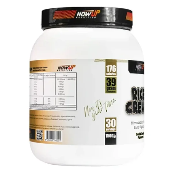 Nowup Nutrıtıon Rice Cream - Double Cookie: Kurabiye Aromalı Pirinç Kreması (1500gr, 30 Porsiyon) - Görsel 5