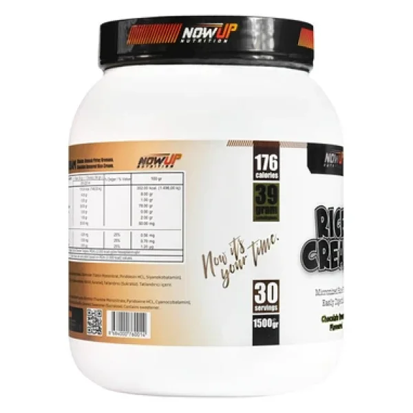 Nowup Nutrıtıon Rice Cream - Chocolate Breeze: Çikolata Esintisi Aromalı Pirinç Kreması (1500gr, 30 Porsiyon) - Görsel 8
