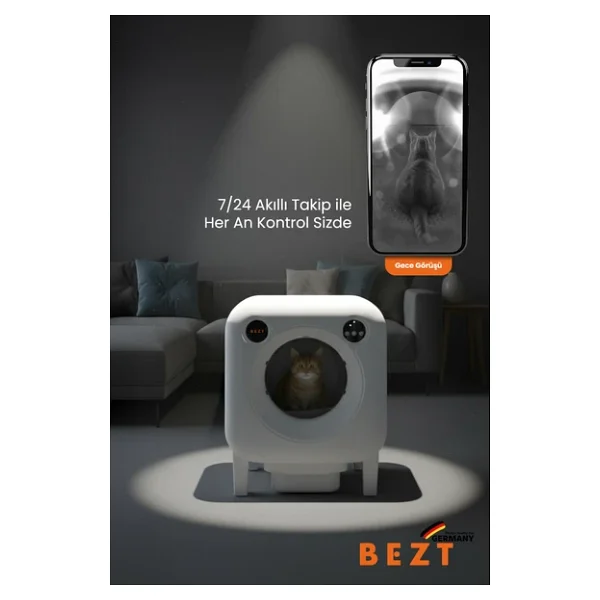 Bezt Smart Cat Pro Akıllı Otomatik Kedi Tuvaleti - Görsel 5