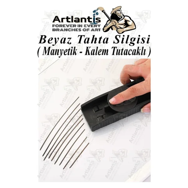Yazı Tahta Kalemi Ve Yazı Tahta Silgisi Plastik Mıknatıslı 1 Paket Beyaz Yazı Tahtası Kalemi Silgisi Ve Kartuşu Manyetik - Görsel 3