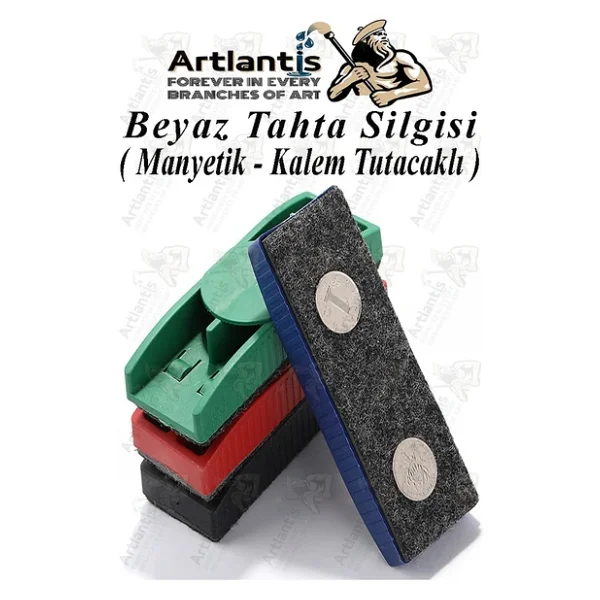 Yazı Tahta Kalemi Ve Yazı Tahta Silgisi Plastik Mıknatıslı 1 Paket Beyaz Yazı Tahtası Kalemi Silgisi Ve Kartuşu Manyetik - Görsel 2