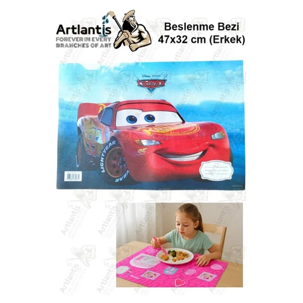 Beslenme Bezi Erkek Modeli Yıkanabilir 32x47 Cm 1 Adet Beslenme Örtüsü Okul Öncesi Kreş Anasınıfı İlkokul İçin İdeal - Görsel 6