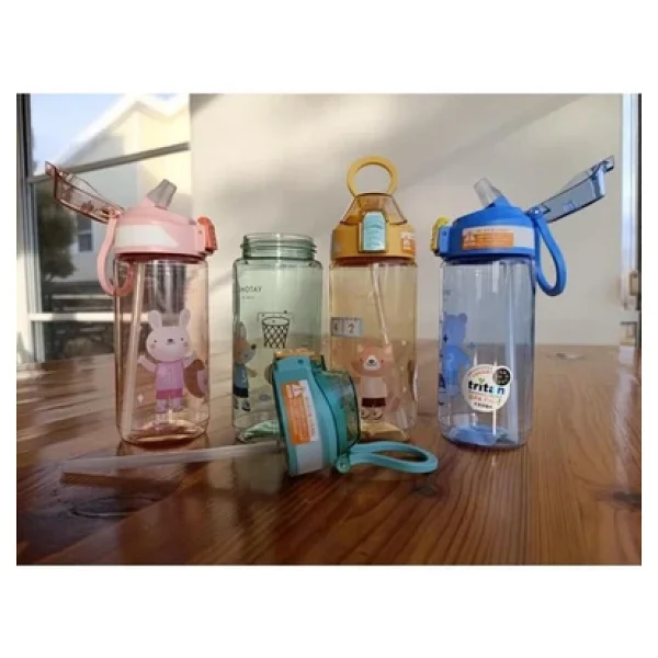 Shotay ST-6619 570 ml Tritan Pipetli Çocuk Su Matarası - Görsel 4