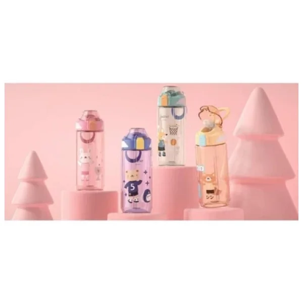 Shotay ST-6619 570 ml Tritan Pipetli Çocuk Su Matarası - Görsel 5