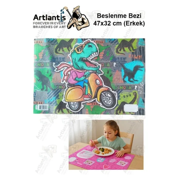 Beslenme Bezi Erkek Modeli Yıkanabilir 32x47 Cm 1 Adet Beslenme Örtüsü Okul Öncesi Kreş Anasınıfı İlkokul İçin İdeal - Görsel 10