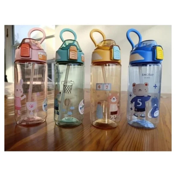 Shotay ST-6619 570 ml Tritan Pipetli Çocuk Su Matarası - Görsel 3