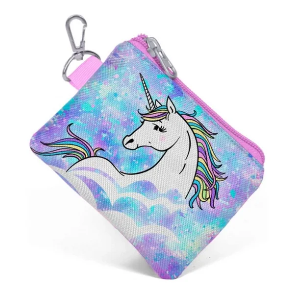 Coral High Mavi Unicorn Bozuk Para Çantası - Görsel 2