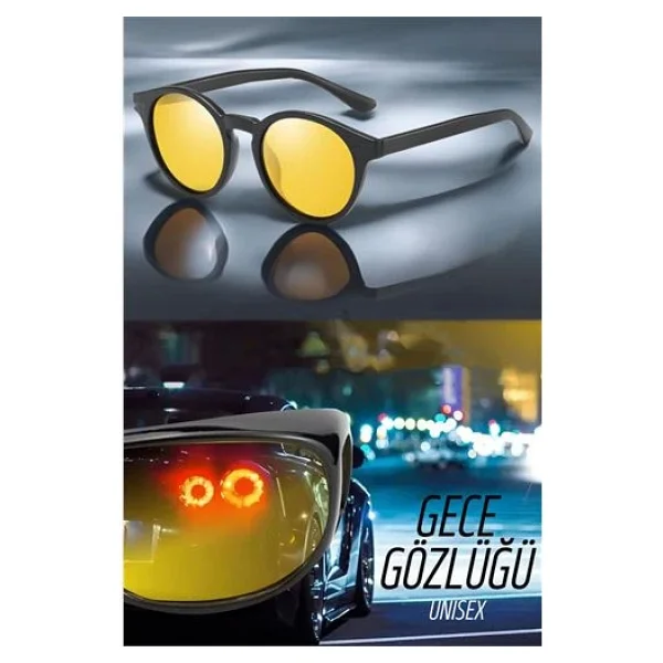 Parlama Önleyici Gece Sürüş Görüş Gözlüğü Sis Far Işık Önleyici Anti-Fog Gözlük - Görsel 3