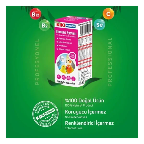 Kiki Excellent 25 Ml Kuş Immune System - Görsel 4