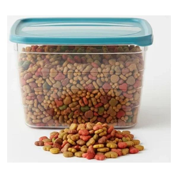 Evcil Hayvan Kuru Mama Saklama Kabı 6 Litre, Şeffaf Gövdeli Kedi Köpek Mama Kutusu Bpa İçermez Seffaf - Görsel 2