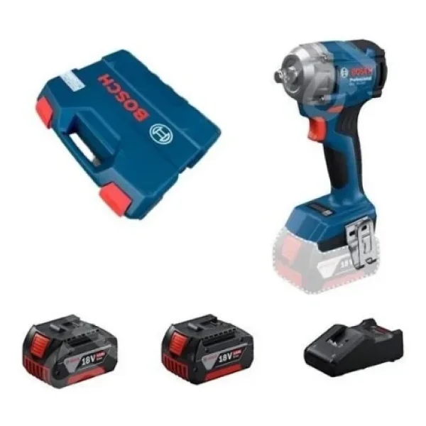 Bosch Gds 18v-350 Çift Akülü 5 Ah Darbeli Somun Sıkma Makinesi - Görsel 3
