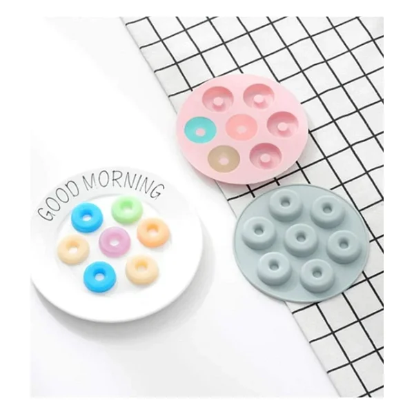 Silikon Mini Donut Çikolata Ve Jelibon Kalıbı 7 Li - Görsel 3