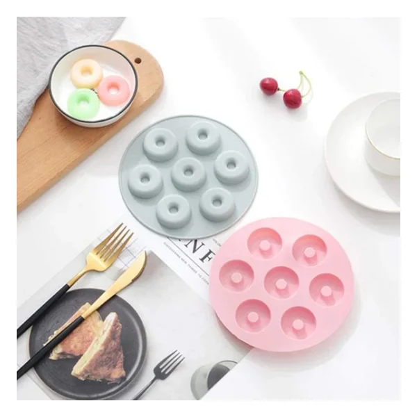 Silikon Mini Donut Çikolata Ve Jelibon Kalıbı 7 Li - Görsel 6