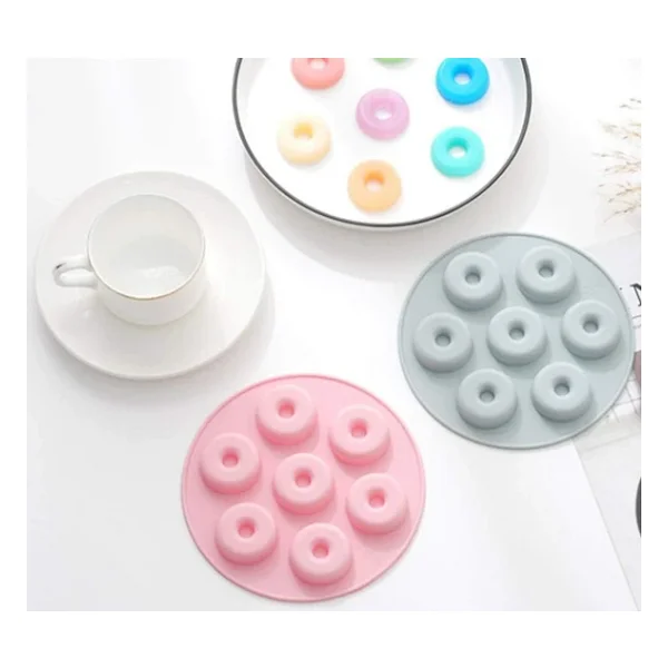 Silikon Mini Donut Çikolata Ve Jelibon Kalıbı 7 Li - Görsel 4