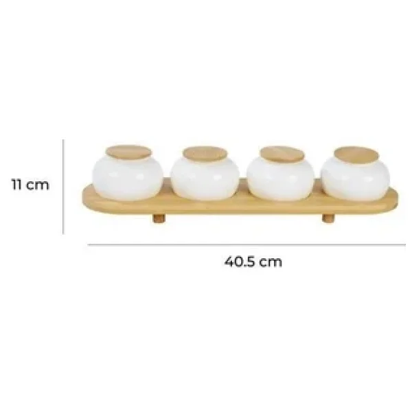 Bambum Simple Standlı 4'lü Baharat Takımı - Görsel 7