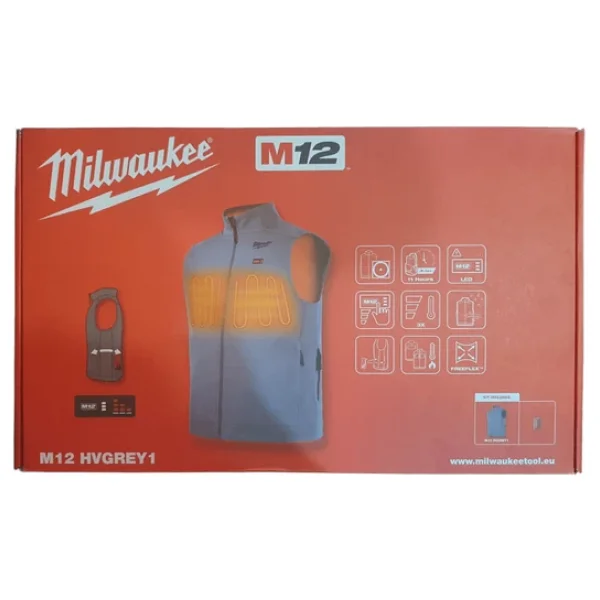 Milwaukee M12 Hvgrey 1-0 (L) Isıtmalı Yelek Gri 4932480102 - Görsel 5
