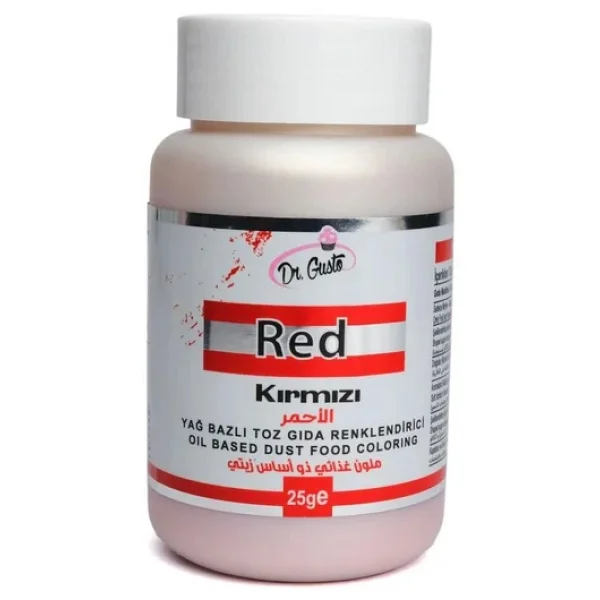 Dr. Gusto Yağ Bazlı Kırmızı 25 Gr Toz Gıda Boyası - Görsel 3