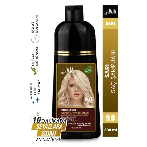 Jaja Vitamin İçerikli Saç Pigment Şampuanı Unisex 300 Ml 9.0 Sarı - Görsel 3