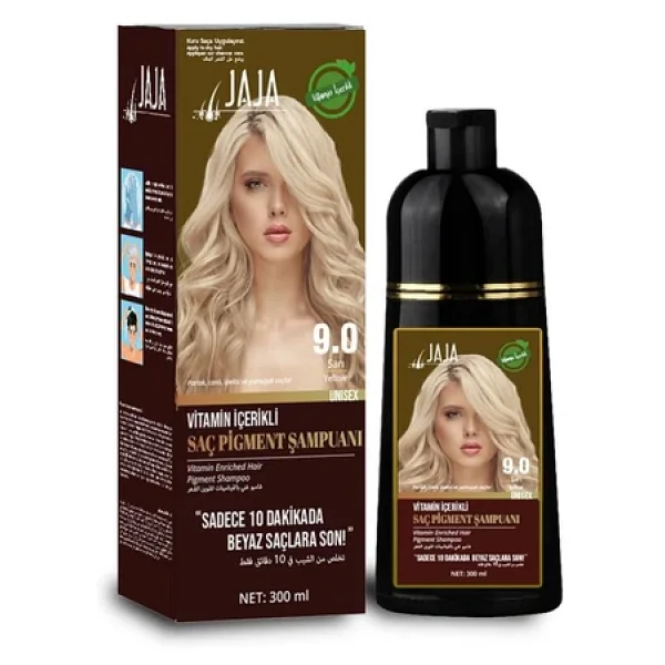 Jaja Vitamin İçerikli Saç Pigment Şampuanı Unisex 300 Ml 9.0 Sarı - Görsel 4