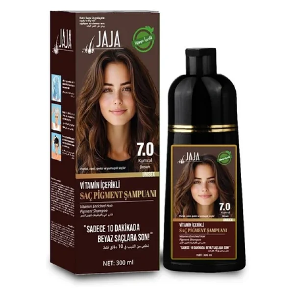 Jaja Kumral Vitamin Içerikli Saç Pigment Şampuanı Unisex 7.0 300 Ml - Görsel 6