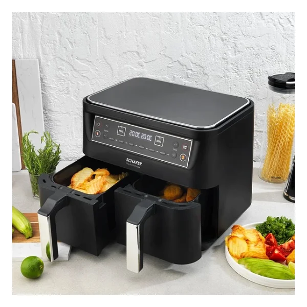 Schafer Fit Fry Dual Dijital Airfryer 8 Lt Yağsız Fritöz - Görsel 3