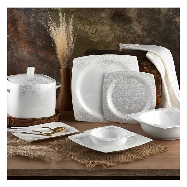 Aryıldız Bone Square 45008 Kare 60 Parça Yemek Takımı - Görsel 4