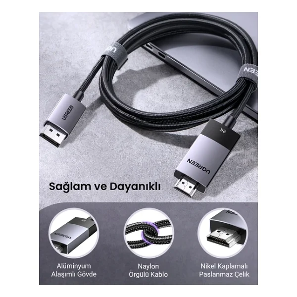 Ugreen 80397 2 M Displayport To Hdmı Dönüştürücü - Görsel 9