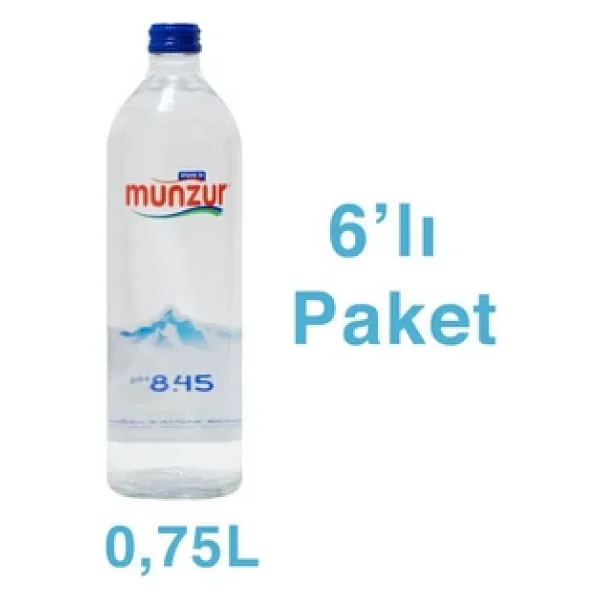 Munzur Su Cam Şişe 750 Ml 6'lı Bir Koli - Görsel 3