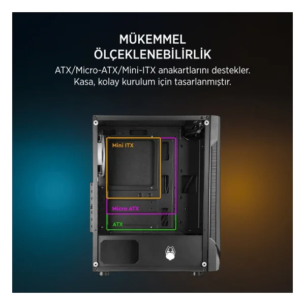 James Donkey Helix H800 Fanlı 550 W Atx Oyuncu Kasası - Görsel 6