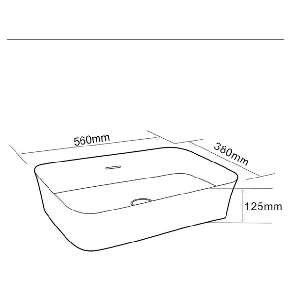 Lena E-4160 Tezgah Üstü Porselen Lavabo - Görsel 6