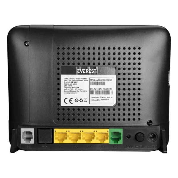 Everest Sg-V400 4 Port 300 Mbps Vdsl2 Modem - Görsel 7