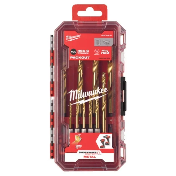 Milwaukee 4932493865 Hss-G Tin 10 Parça Metal Matkap Ucu - Görsel 3