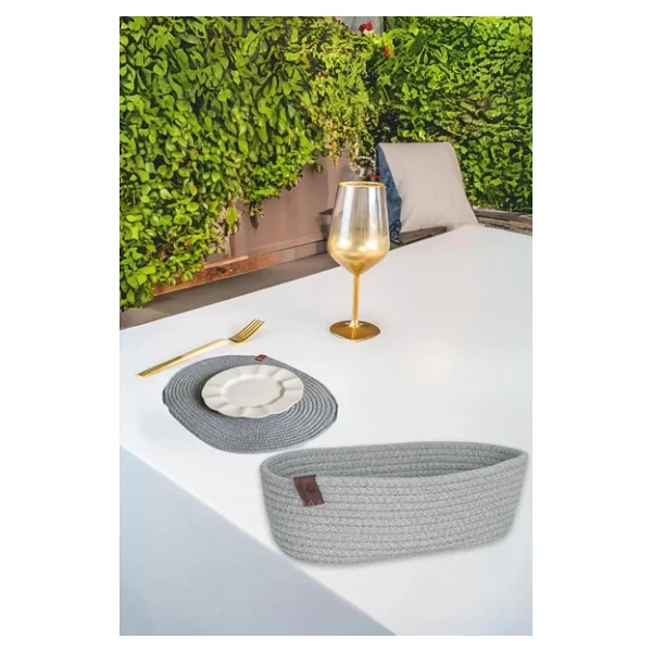 Vos Versa Amerikan Servis Supla Lux Sunum Ekmeklik- Kayık Gri Vvhm0046 - Görsel 5