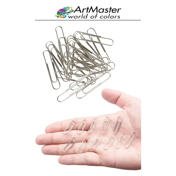 Metal Ataç 28mm 100 Lü 1 Paket Nikel Kaplama 20 Sayfa Kapasiteli Metal Ataş Ofis Okul Büro Dayanıklı Paslanmaz - Görsel 7