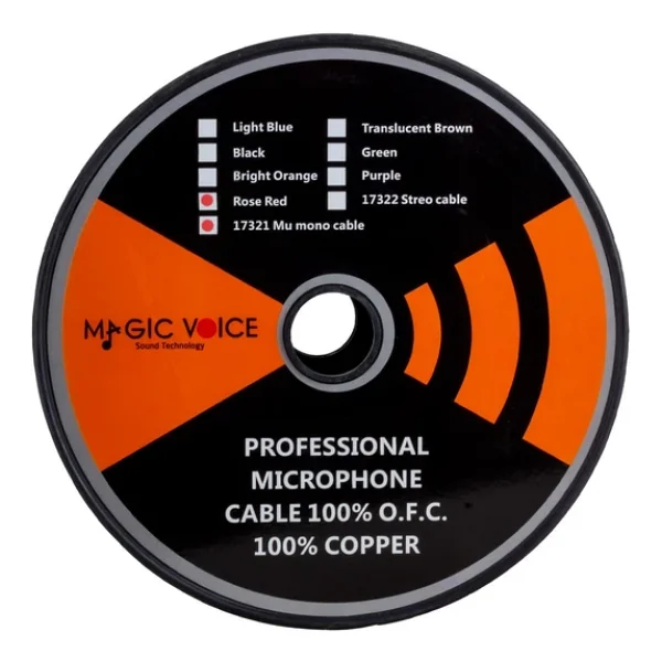 Magicvoice B96 Profesyonel Tek Damarlı Blendajlı Enstrüman Mikrofon Kablosu Mono 100 Metre (Kırmızı) - Görsel 2
