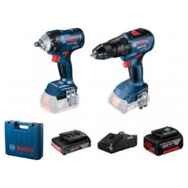 Bosch Gds 18v-400 + Gsb 18v-50 Çift Akülü Elektrikli El Aletleri Seti - Görsel 3