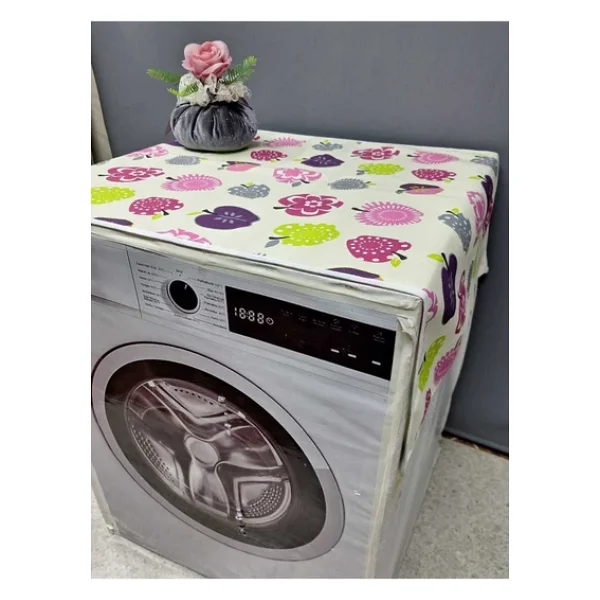 Renkli Desenli Duck Kumaş Çamaşır Ve Kurutma Makinesi Örtüsü 120x60cm - Görsel 4