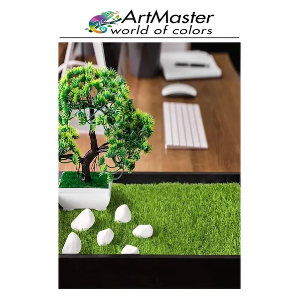 Yapay Çim 20x30 Cm 1 Adet A4 Boyutunda Dekoratif Maket Çim Yapay Çim Halı Teraryum Suni Çim Süsleme - Görsel 5