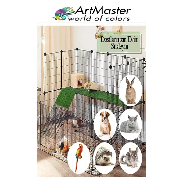 Yapay Çim 20x30 Cm 1 Adet A4 Boyutunda Dekoratif Maket Çim Yapay Çim Halı Teraryum Suni Çim Süsleme - Görsel 6